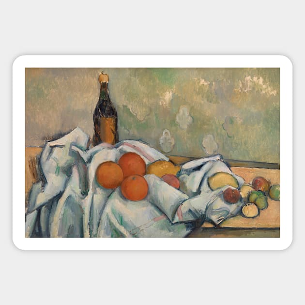 Bottle and Fruits by Paul Cezanne Magnet by Classic Art Stall